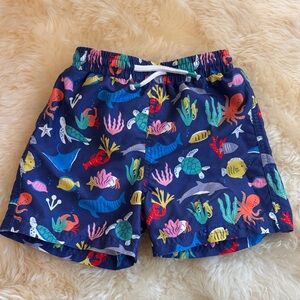 Baby Boden Blue Sea Creature Swim Trunks